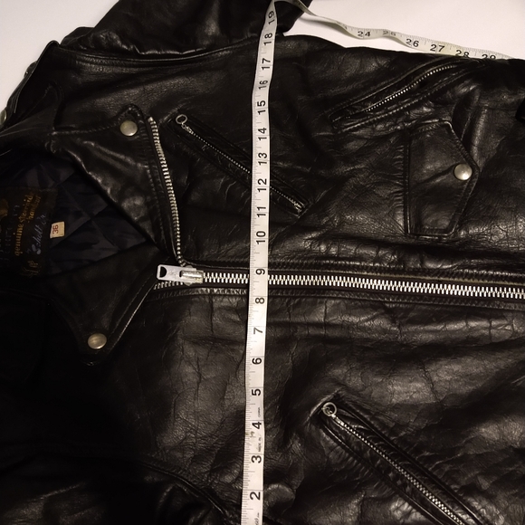 Vintage 60s Schott Bros Steerhide Handcut Perfecto Motorcycle Jacket 36 no belt - Picture 7 of 16